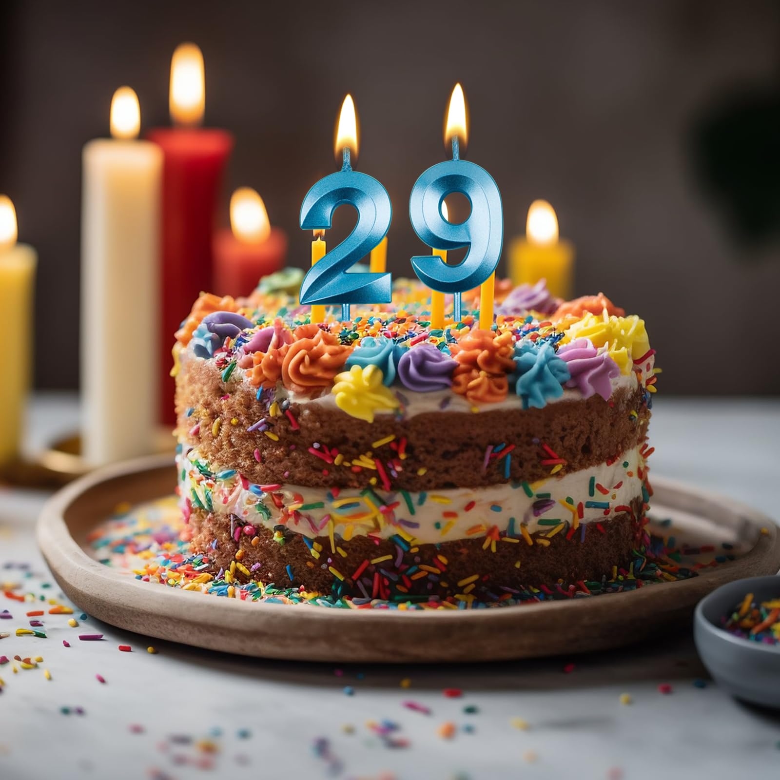 Amazon.co.jp: 数字7 バースデーケーキキャンドル 3D形状番号